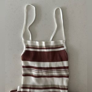 Abercrombie Lace-Up Ribbed Midi Dress